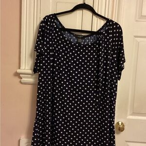 Liz McCoy Navy Polka Dot Dress
